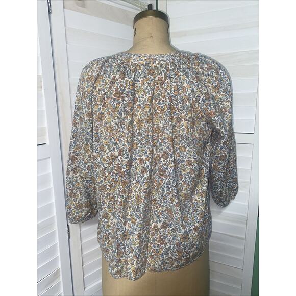 Universal Thread Women’s Popover Top Floral Print 3/4 Sleeve Sz Small - Picture 3 of 6